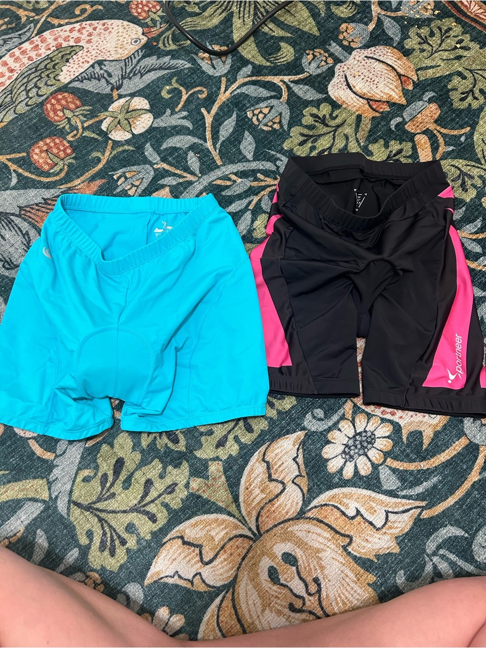 Set of 2, Sporteer Women's Black & Pink beroy padded Bike Shorts